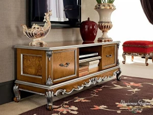Modenese Gastone Тумба под ТВ из массива дерева с книжным шкафом Casanova