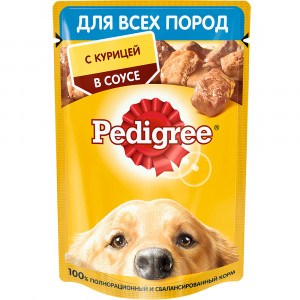 ПР0053689 Корм для собак Курица в соусе пауч 85г PEDIGREE