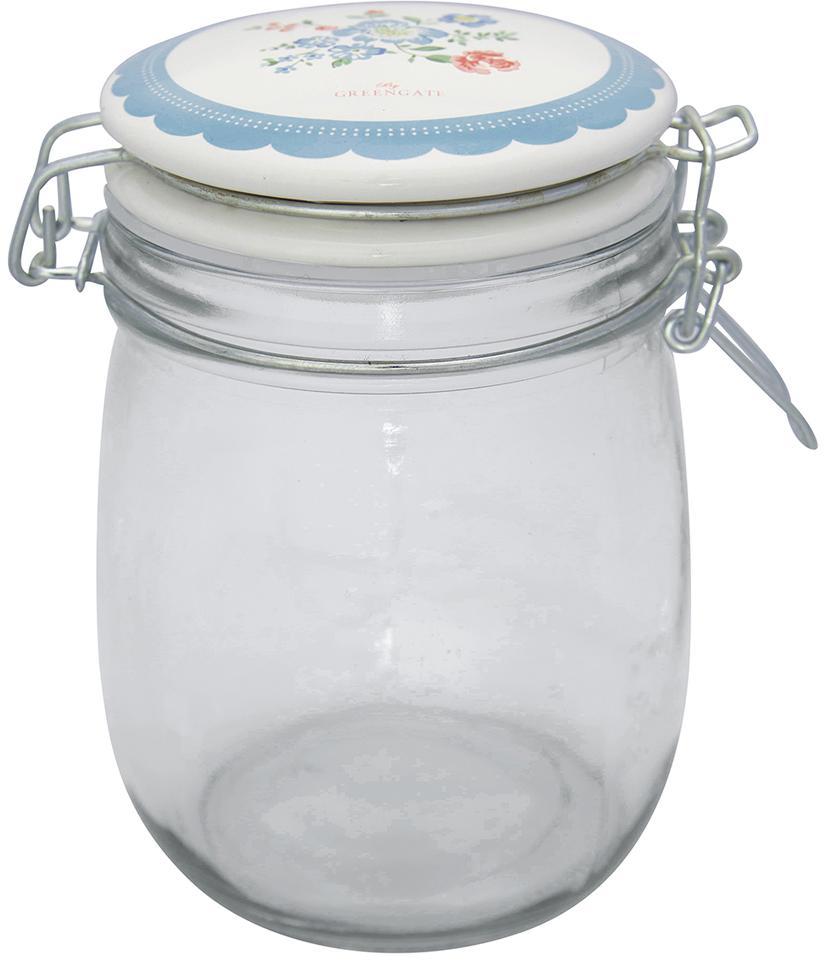 Банка стеклянная Henrietta pale blue 750 мл Greengate GLASTO075LHET2906