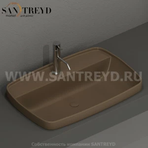 514288 Накладная раковина на столешницу  прямоугольная Kerasan Tribeca