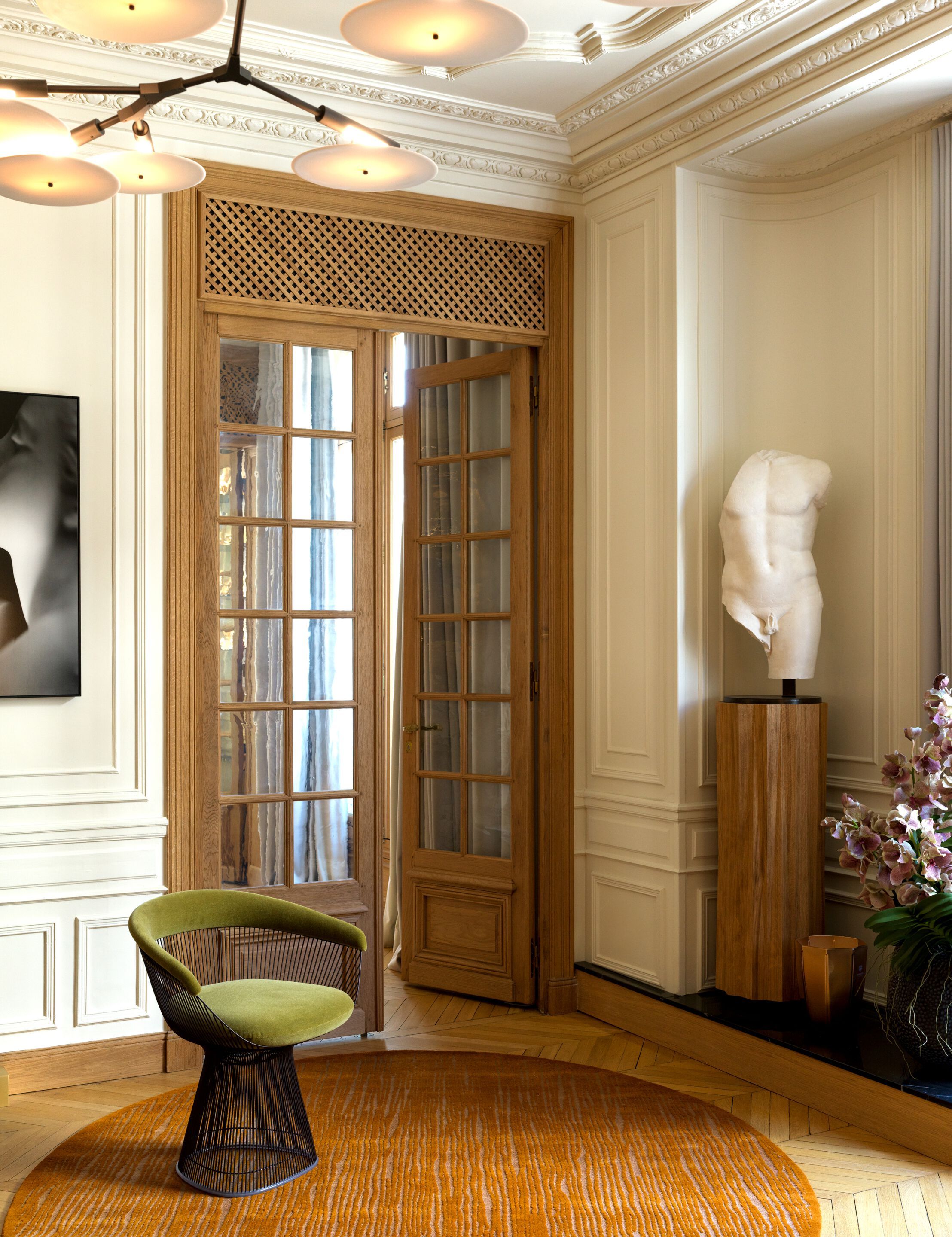 Овальный однотонный ковер из шерсти и тенселя LELIEVRE Rain ARCH-00095554 - Вид №2