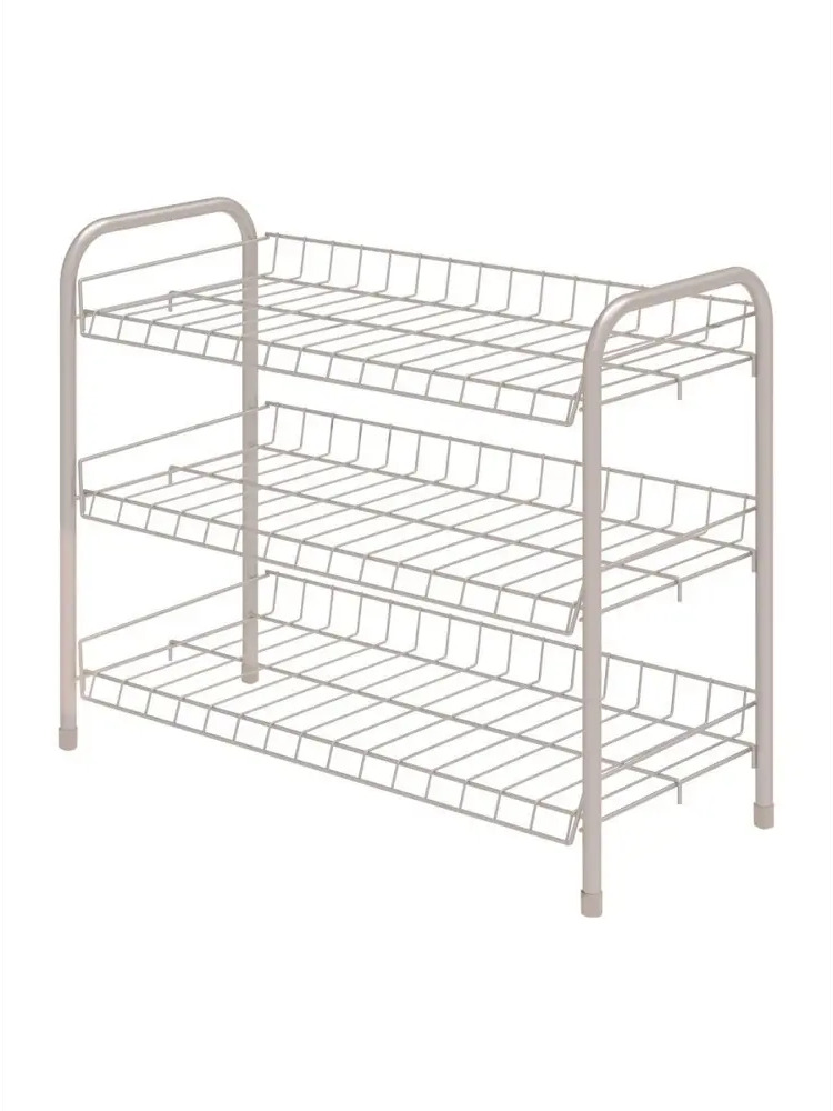 91319565 Полка для обуви Nika 52x28x66 см 3 полки металл цвет бежевый STLM-1096409