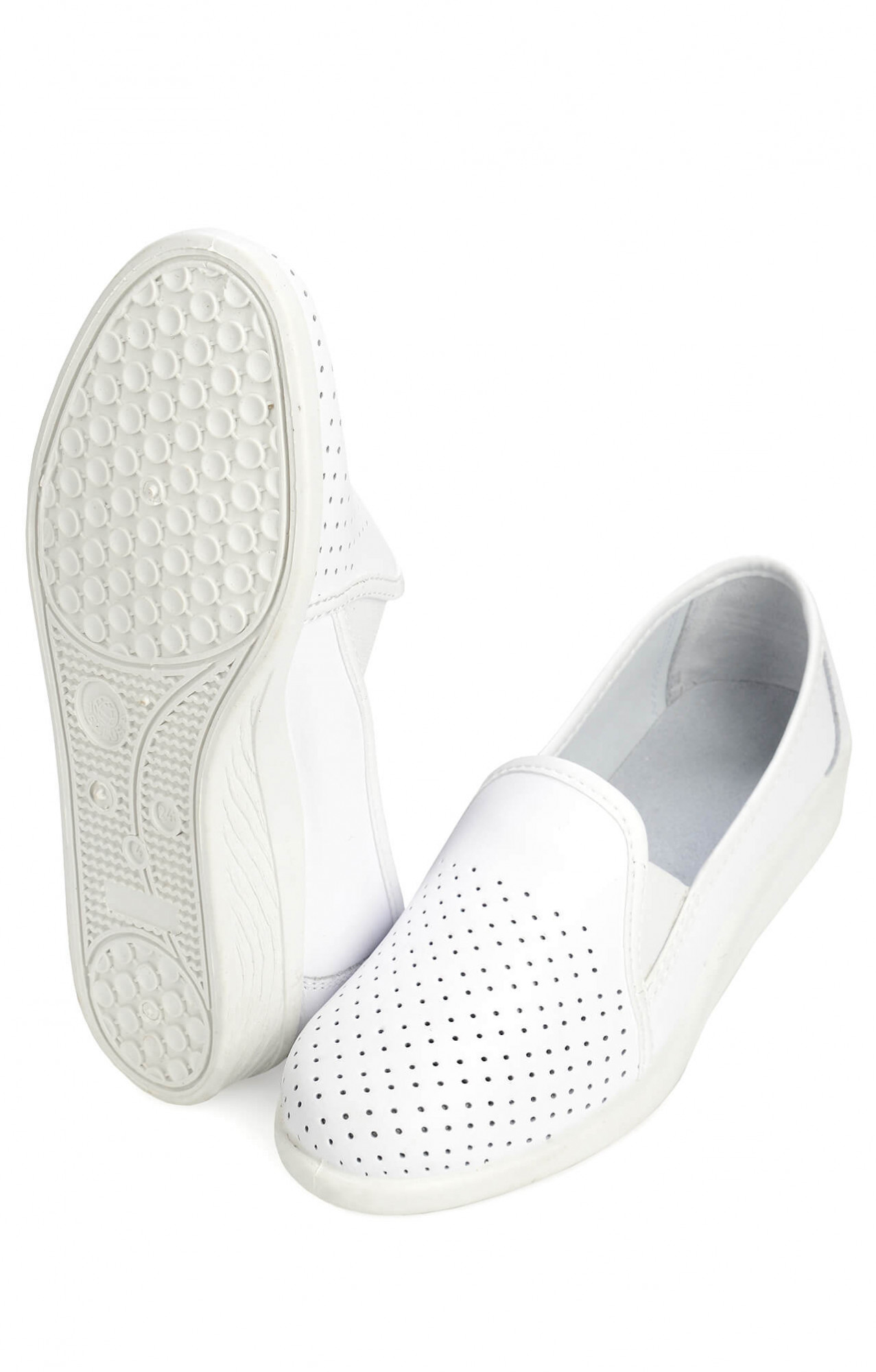 68173 Туфли мужские с закрытым задником белые  Сабо и сланцы размер 46 Спецодежда 