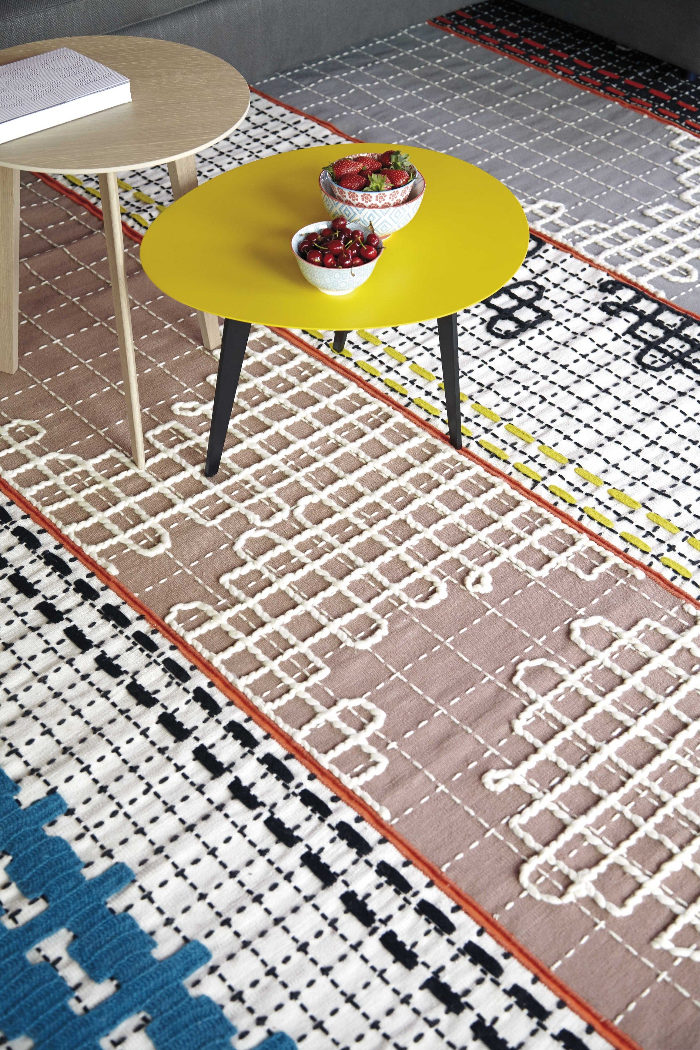 Шерстяная ручная вышитая прямоугольная подушка GAN Bandas ARCH-00077870 - Вид №4