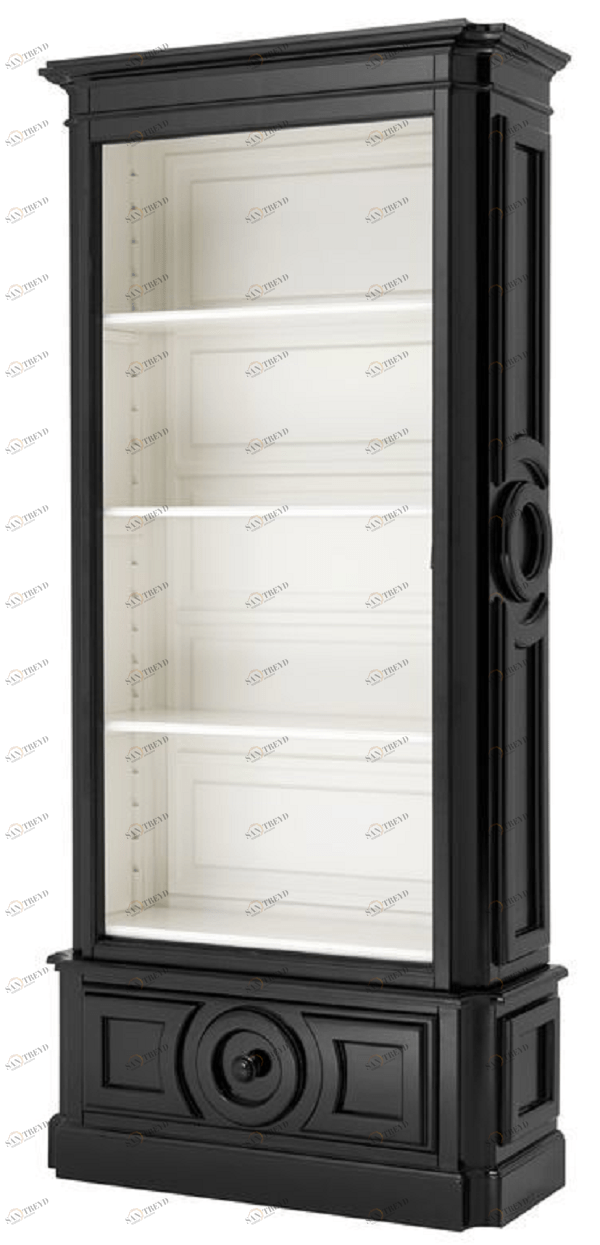 Книжный шкаф высокий открытый черно-белый Elegancia от Eichholtz EICHHOLTZ EICHHOLTZ 062484 Черный 