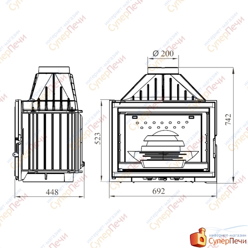 Каминная топка Мета Фортуна 714 1485 - Вид №1