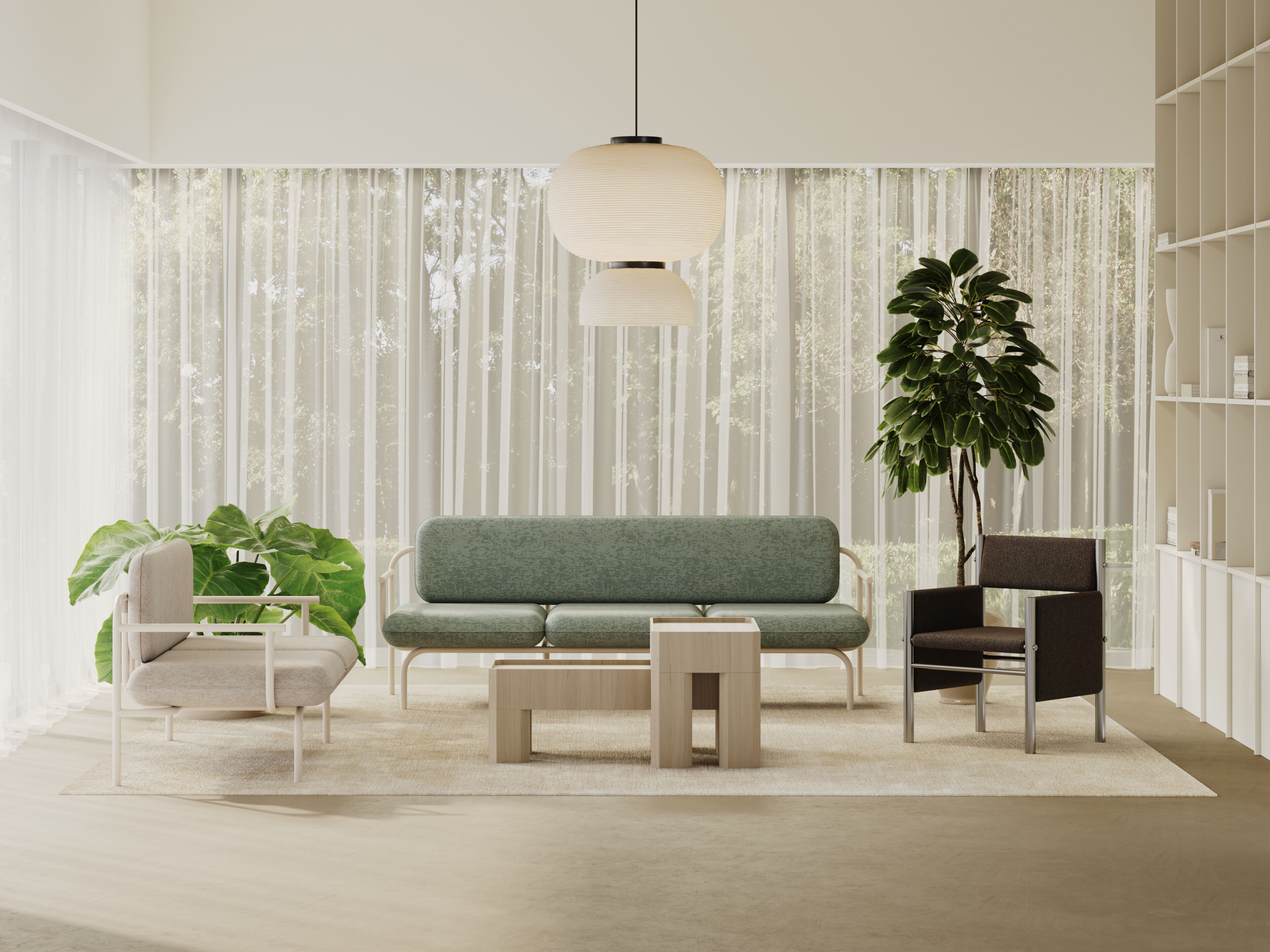 Деревянный квадратный низкий журнальный столик Joyf блок ARCH-00017003 - Вид №2