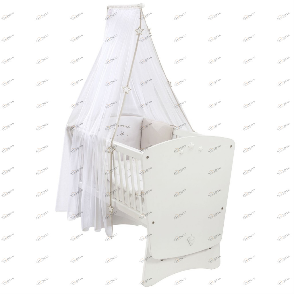 Колыбель белая 45х90 см Star BED CILEK NATURA BABY 00-3832280 Белый Santreyd 