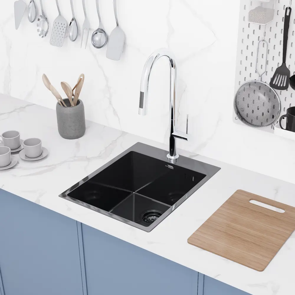 МОЙКА КУХ 40X50 Г20 ЧЕР МЕТ KONSENSA STLM-2092723 - Вид №10