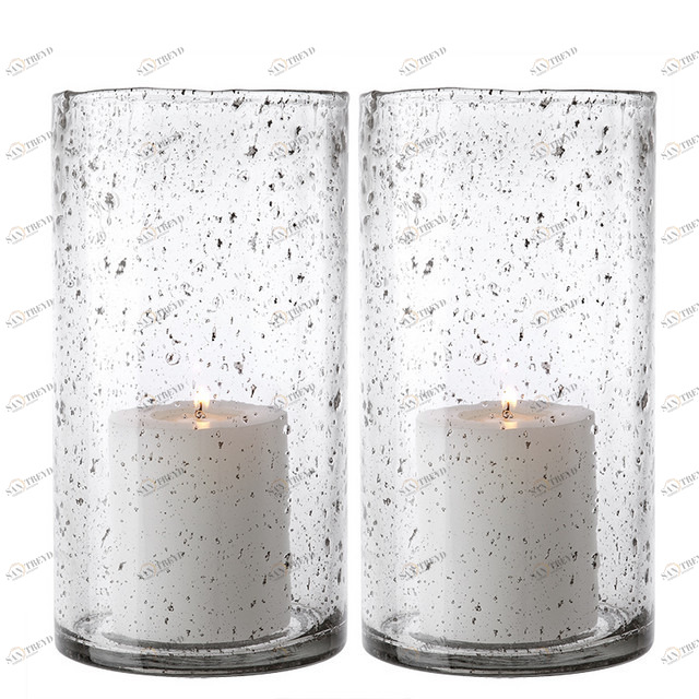 Подсвечник стеклянный прозрачный в крапинку 2 штуки Moro L от Eichholtz EICHHOLTZ EICHHOLTZ 060327 Прозрачный 