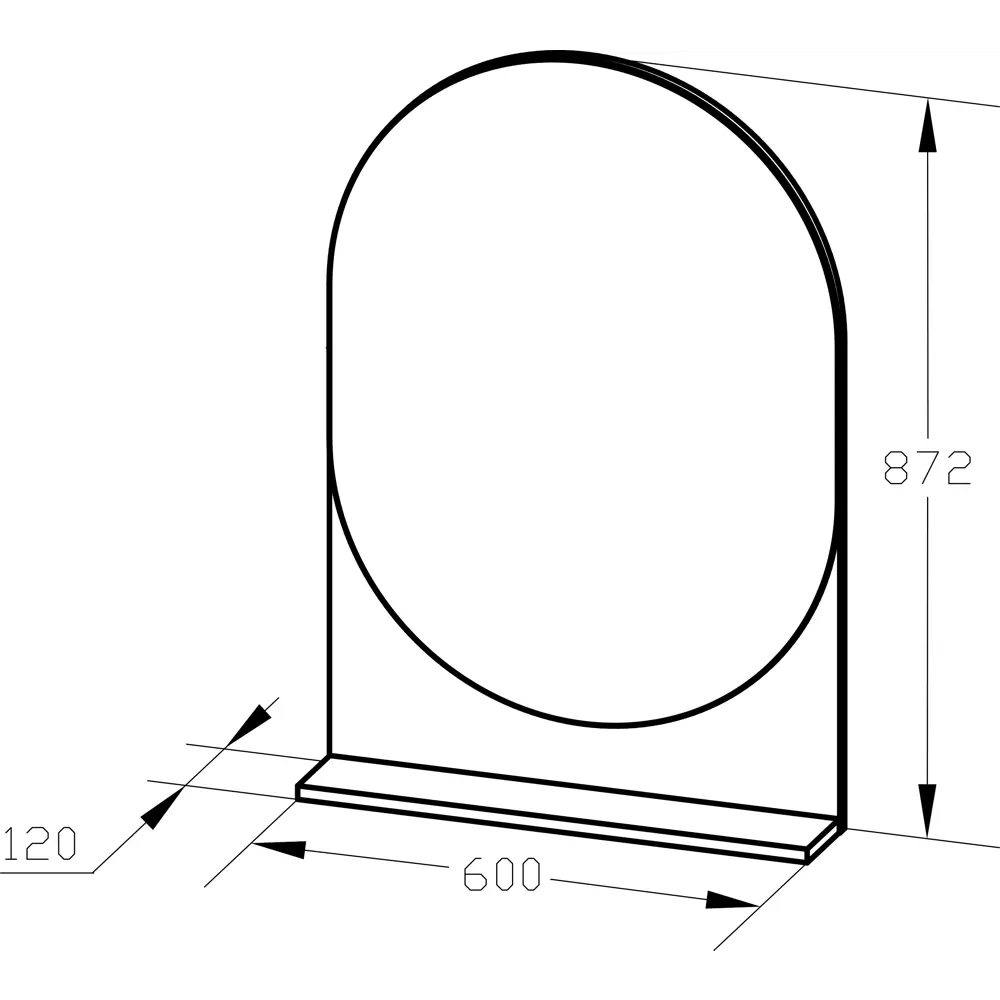 Зеркало Aquaton Анси 60x87 см овальное цвет дерево 82603287 STLM-2119123 - Вид №9