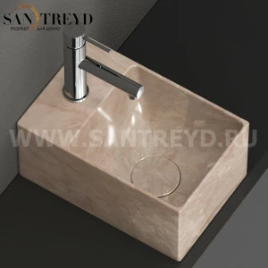 B6R30AB Подвесная раковина настенная прямоугольная Ceramica Globo T-EDGE