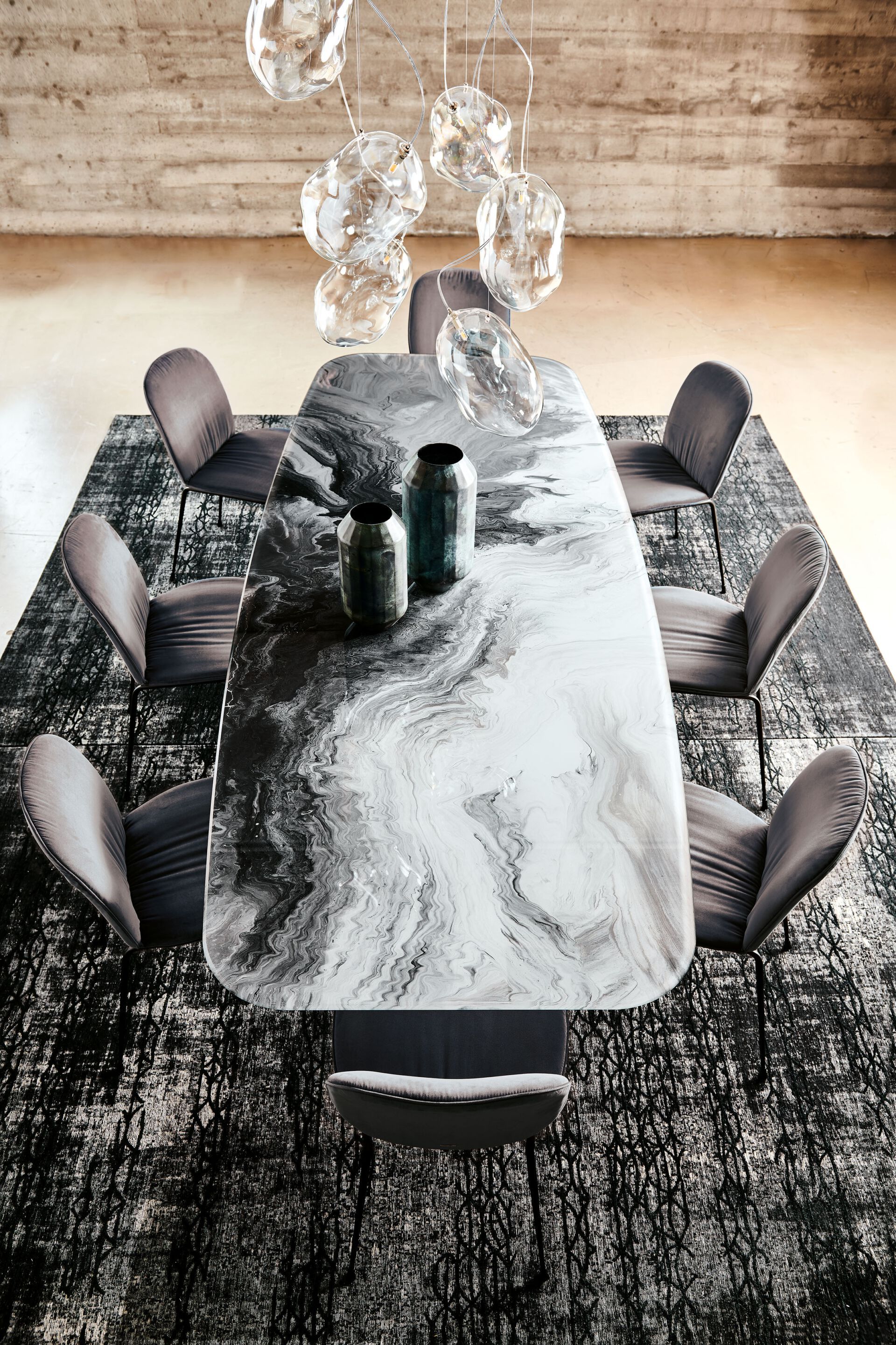 Стальной и хрустальный бочковый стол Cattelan italia Stratos ARCH-00110499 - Вид №3