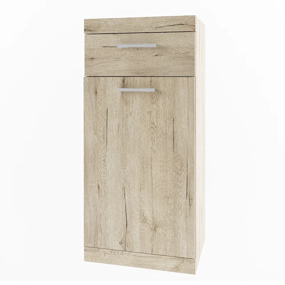 91733265 Тумба Anrex Oskar 1D1Sh 1 ящик 45.10x35.10x98.30 ЛДСП цвет дуб санремо STLM-1083415