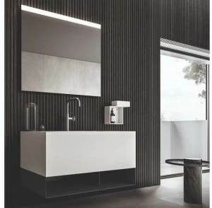 Cerasa Тумба под умывальник, лакированная, с вешалкой для полотенец Nerolab