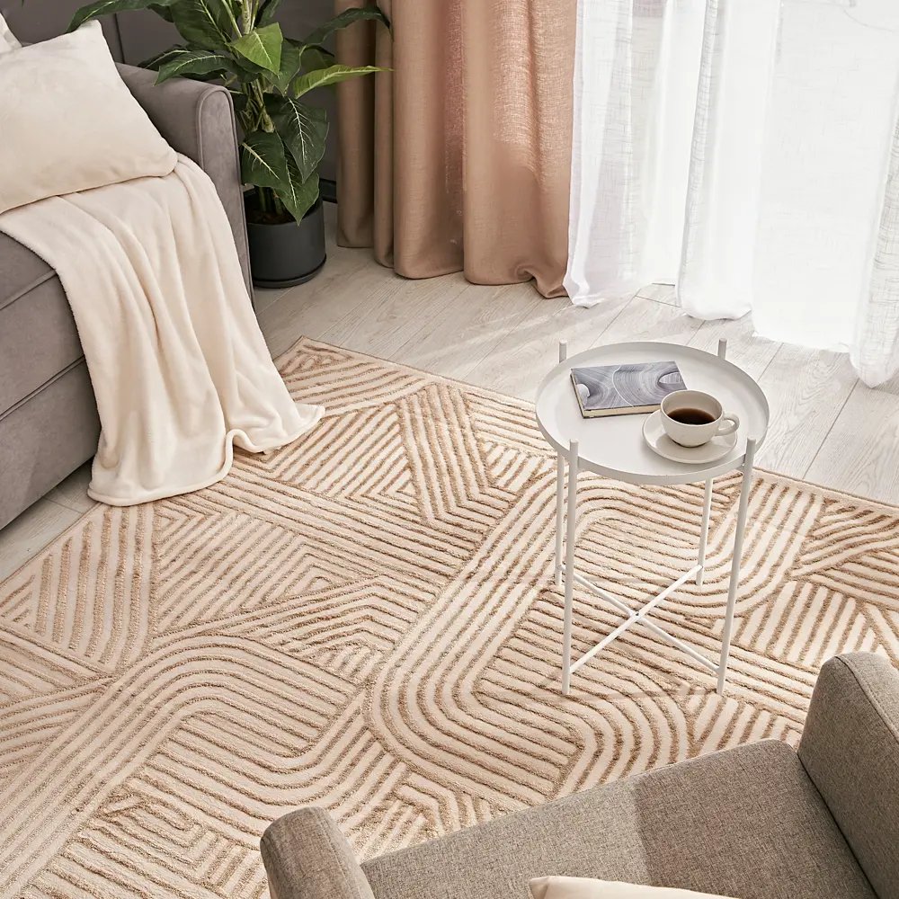 Ковер полипропилен Ctim Зоя 8123Y 100x200 см цвет бежевый STLM-2084660 - Вид №5