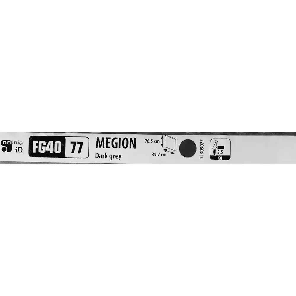 Фасад со стеклом Мегион 39.7x76.5 см Delinia ID МДФ цвет темно-серый 82309077 STLM-2199203 - Вид №5