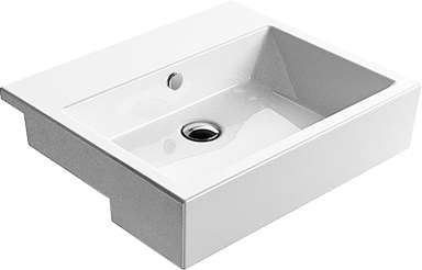 8934111 Подвесная раковина настенная овальная GSI ceramica Kube белая - Вид №1