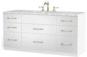 DWFI Отдельностоящая лакированная тумба под умывальник с ящиками  00002276