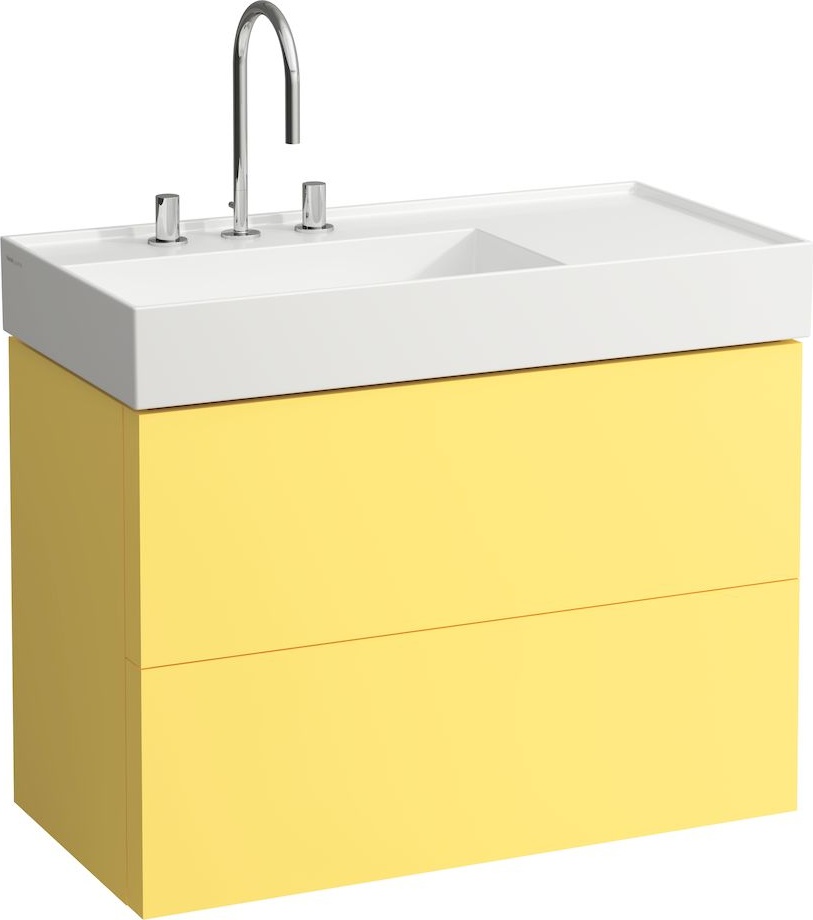 H8103387571111 Раковина, полочка справа, со специальным скрытым сливом LAUFEN PRO - Вид №6