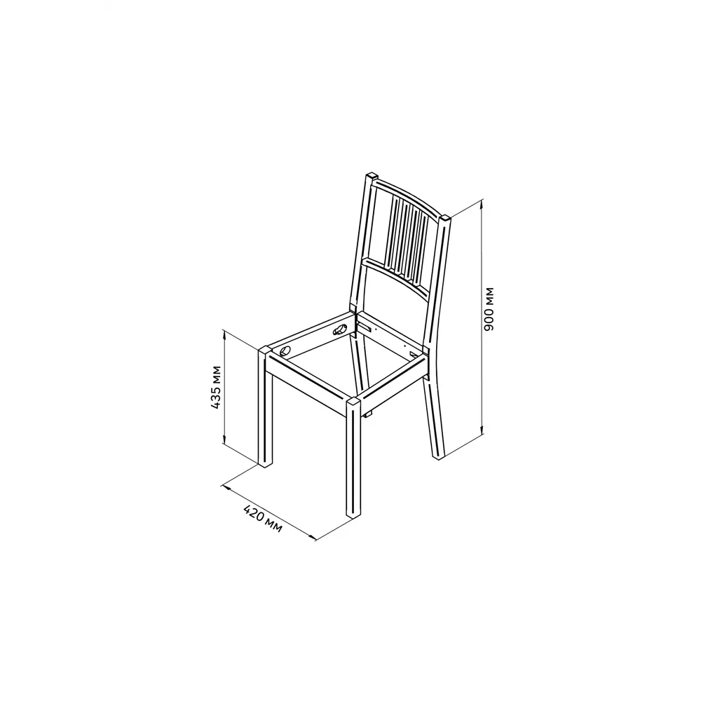Основание стула Марсель Delinia 42x90x49 см массив цвет белый 82699554 STLM-2034925  - Вид №8