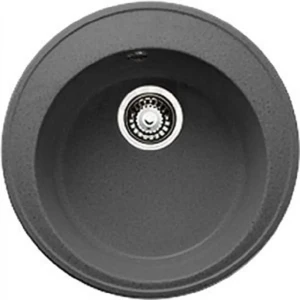 91890584 Мойка для кухни врезная Granicom G-009 круглая 47x47 см глубина чаши 19.5 см круглая искусственный камень цвет серый STLM-1347491