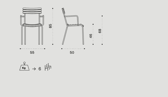 Штабелируемый садовый стул из тикового дерева с подлокотниками In Stock Ethimo ARCH-00077790 - Вид №2