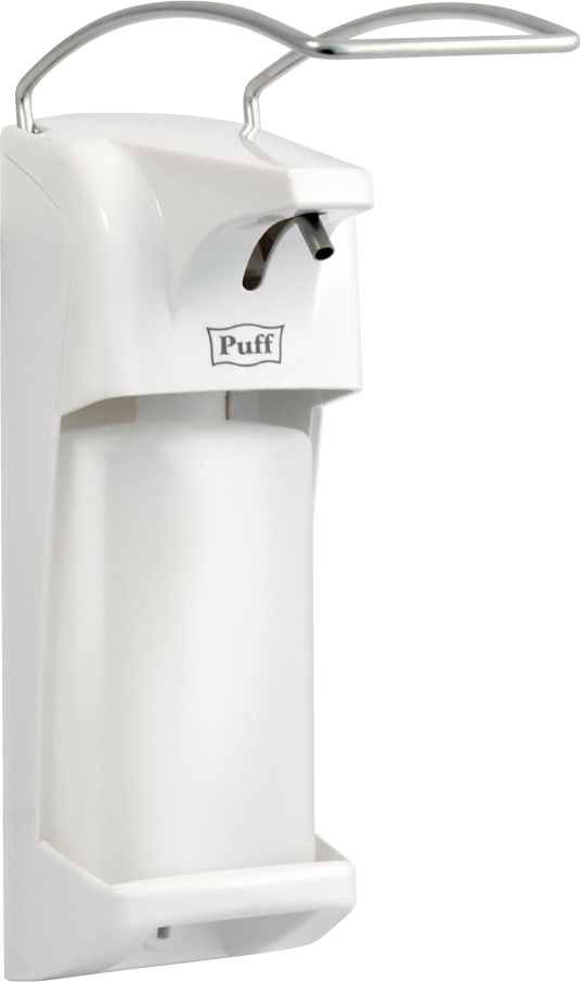 1402.178 Локтевой дозатор универсальный для жидкого мыла и дез растворов 500 мл пластиковый 8195 PUFF