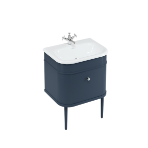 Burlington Chalfont Chalfont 650 мм одинарный ящик - синий с синими ногами CH65B-CHLEGB