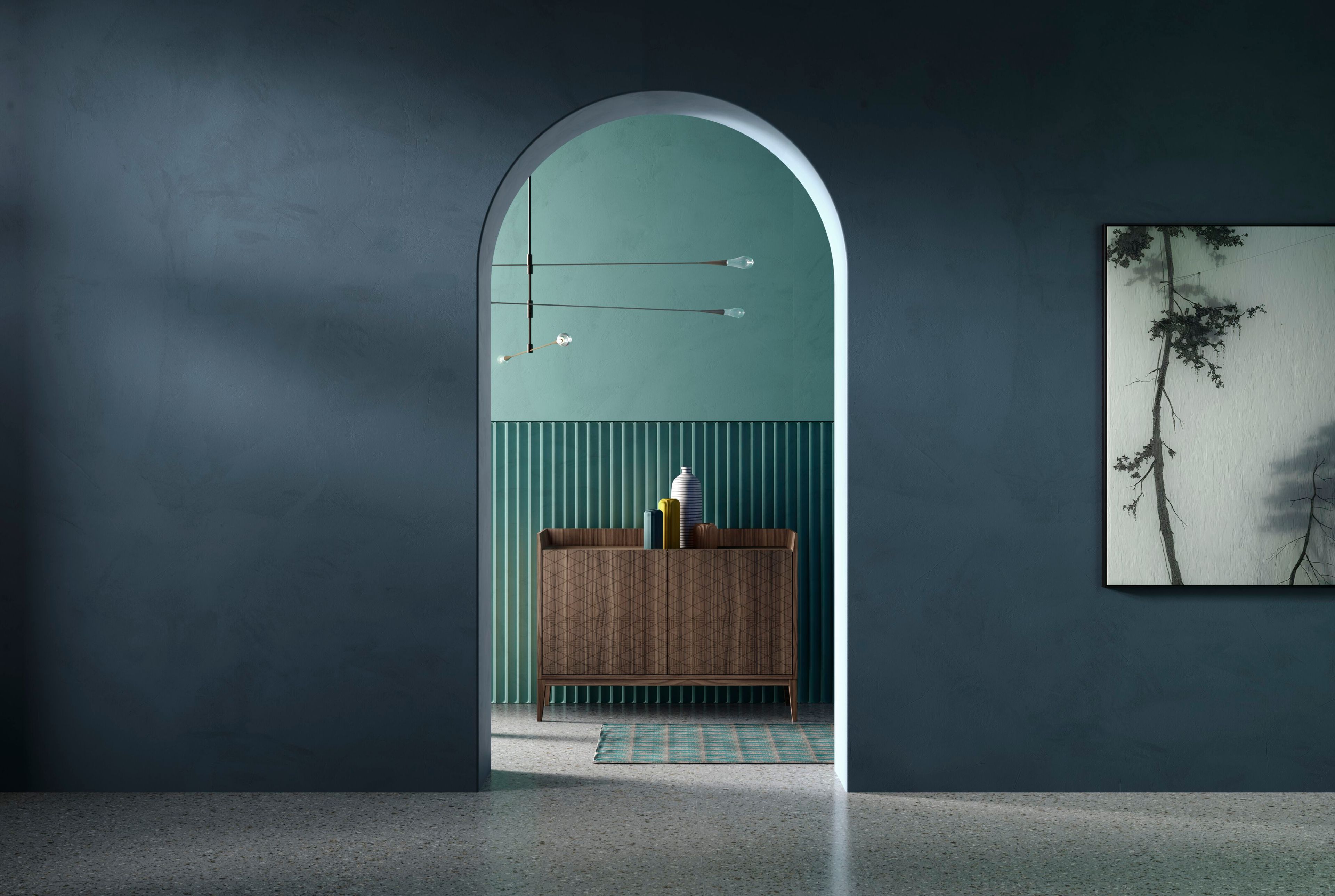 Шкаф из грецкого ореха с распашными дверями Barba design текстуры ARCH-00145115 - Вид №5