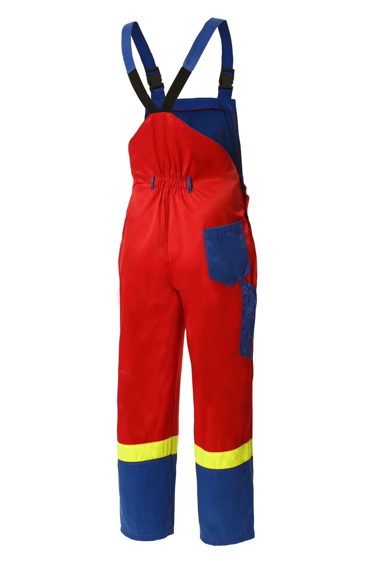 61633 Костюм "Мастер" с лимонной полосой красно-васильковый  Летняя спецодежда  размер 60-62/170-176  - Вид №4