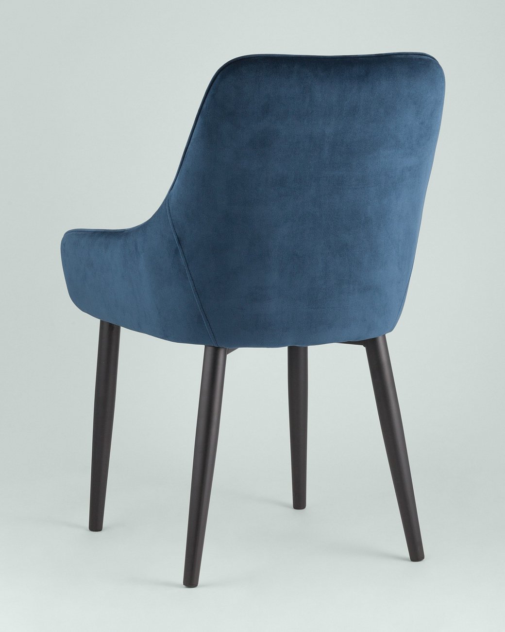 Стул с подлокотниками мягкий синий с черными металлическими ножками "Диана" STOOL GROUP ДИЗАЙНЕРСКИЕ 00-3881955 Синий  - Вид №3