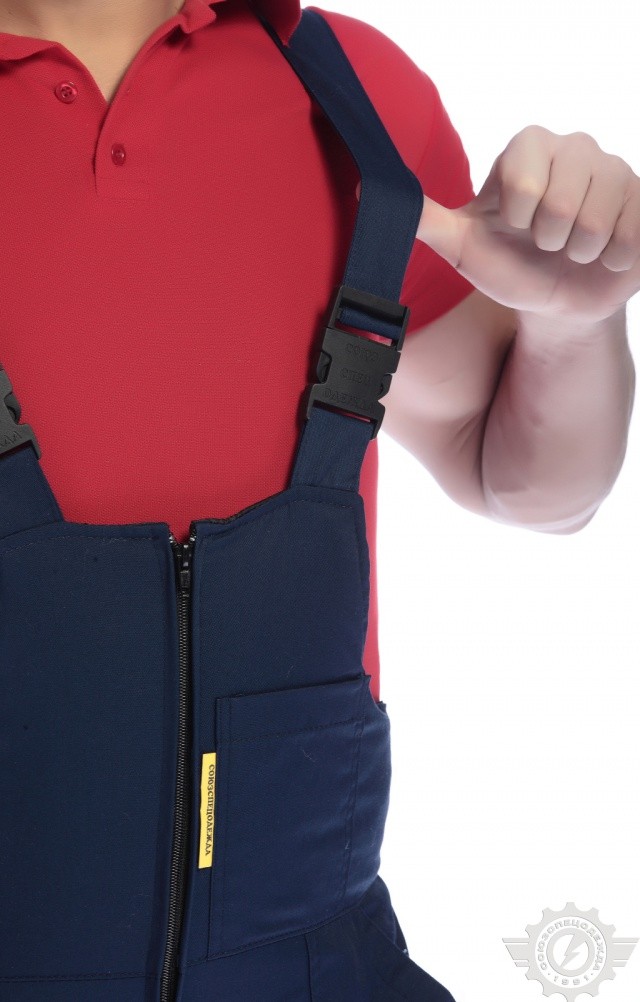 65038 Полукомбинезон "Эксперт" зимний темно-синий  Зимняя спецодежда  размер 60-62/182-188  - Вид №7