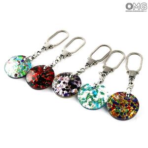 3800 ORIGINALMURANOGLASS Брелок для ключей с золотом/серебром - муранское стекло OMG 20 см