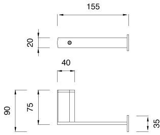 Ceadesign Держатель рулона из нержавеющей стали Lutezia -accessori Ltz 114 - Вид №1