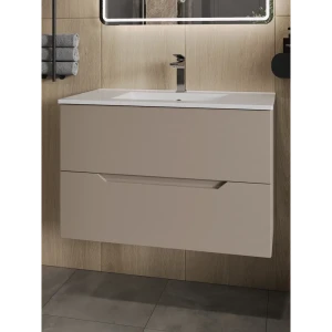 91838941 Тумба с раковиной Topline Li TLLi-80TuL+Ra, подвесная 81.50 см, цвет Латте матовый STLM-1498213