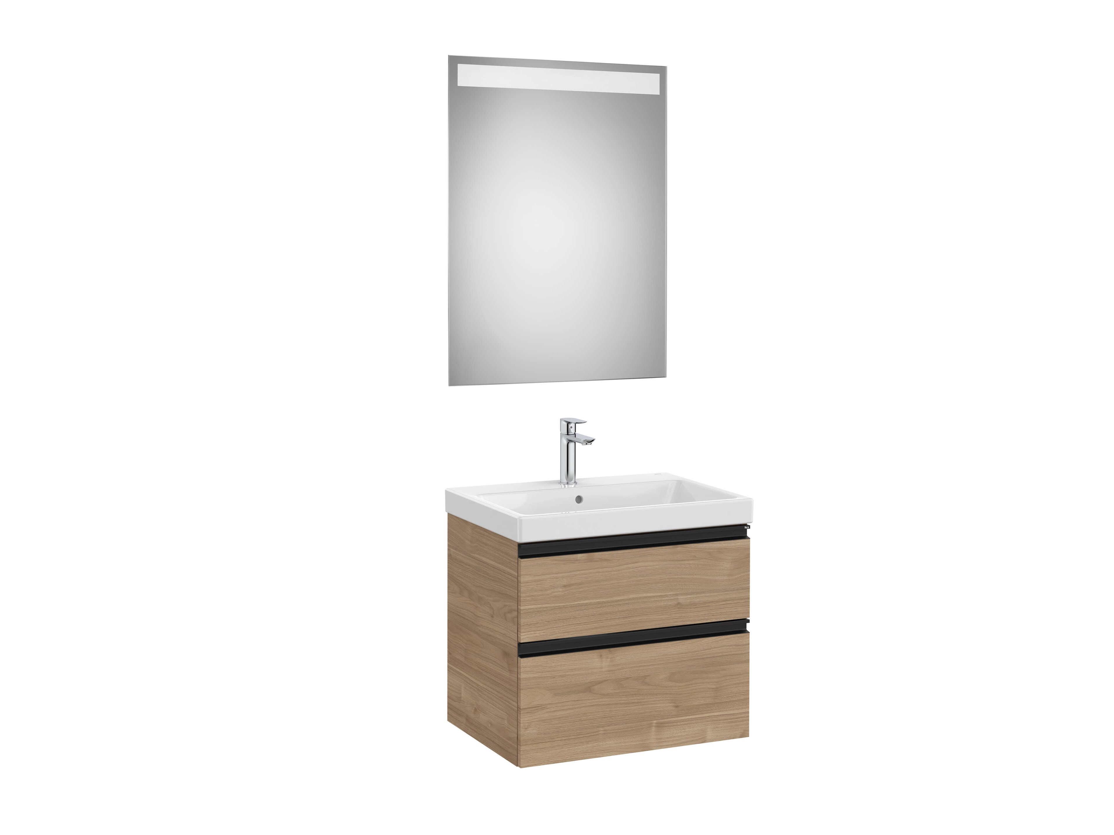 Деревянный шкаф для умывальника со встроенной раковиной Roca The Gap ARCH-00126948