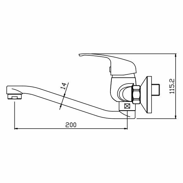 35-15 STROY  Смеситель для кухни  ARGO kran 3515stroy - Вид №1