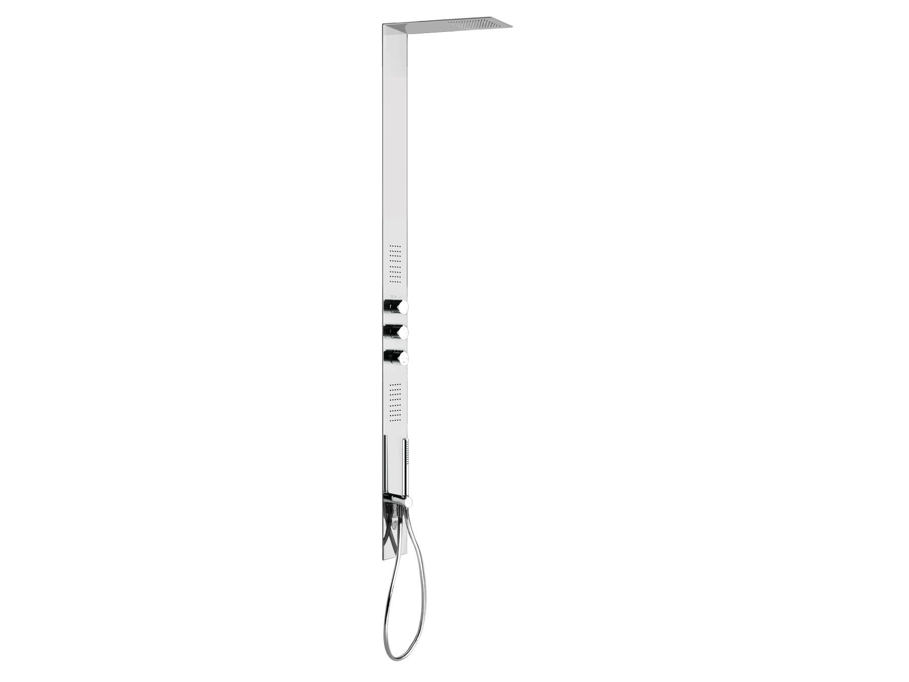 Стальная настенная душевая колонна с ручным душем Gessi трехмиллиметровые ARCH-00047639 - Вид №1