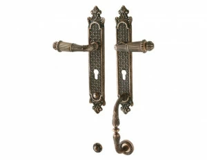 0J4606.85Y.01 Комплект входной двери с замочной скважиной европрофиль 85мм Золото 24К