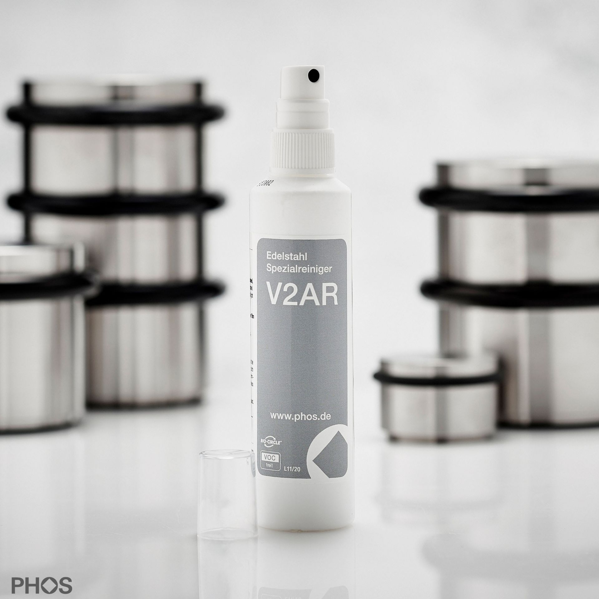 V2AR Очиститель нержавеющей стали, специальный очиститель 100 мл PHOS 