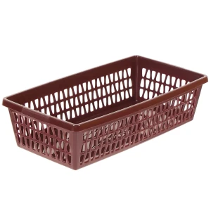 Корзина для хранения Велетта 21x11x5 см пластик цвет вишня 3 шт