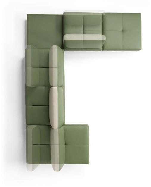 Egoitaliano Модульный кожаный диван sun-id-1384421 - Вид №1