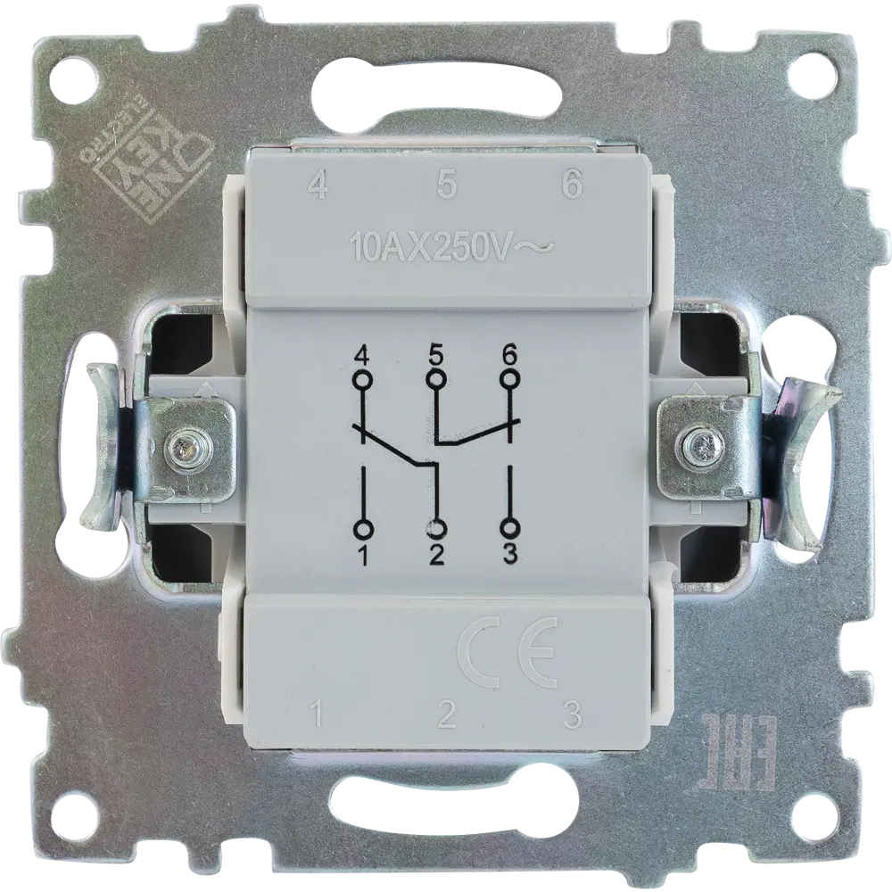 Выключатель проходной встраиваемый Onekey Florence 2 клавиши, цвет серый ONEKEYELECTRO STLM-2206743 - Вид №3