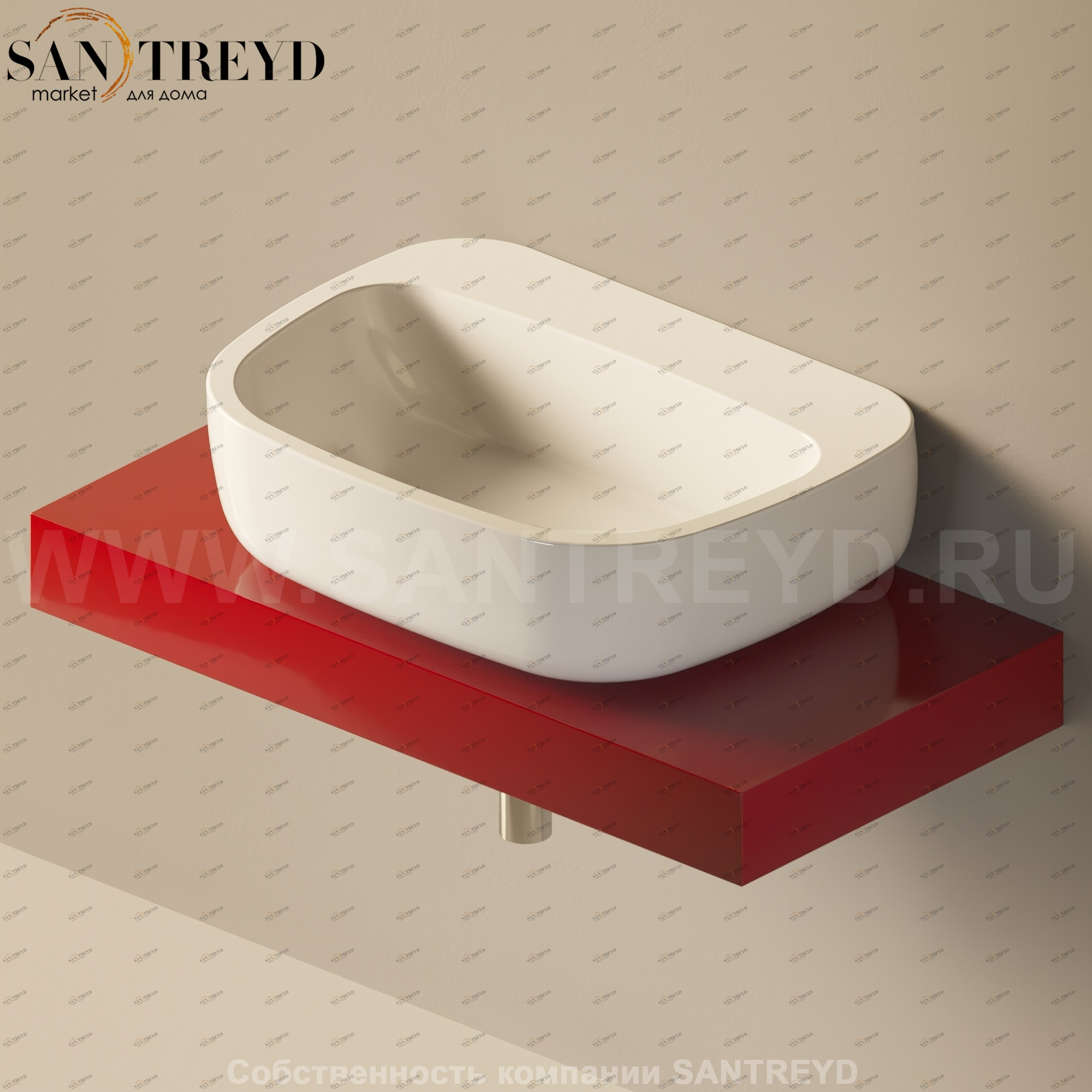 Flaminia FORTY6 Столешница от 90 до 250 см красная F6MN64.3011 Ceramica Flaminia F6MN643011