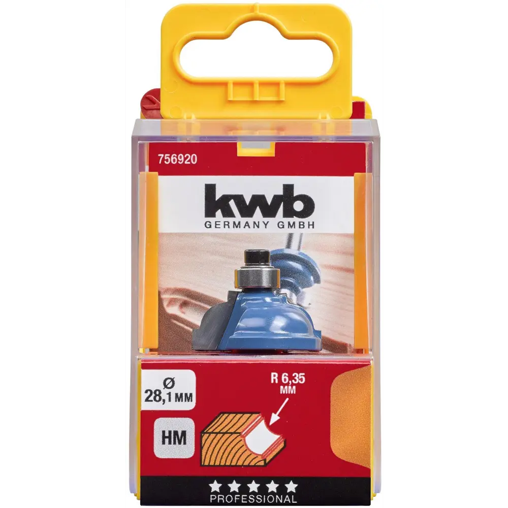 Фреза кромочная калевочная с подшипником KWB 756920 39.2 мм хвостовик 8 мм STLM-2197739 - Вид №1