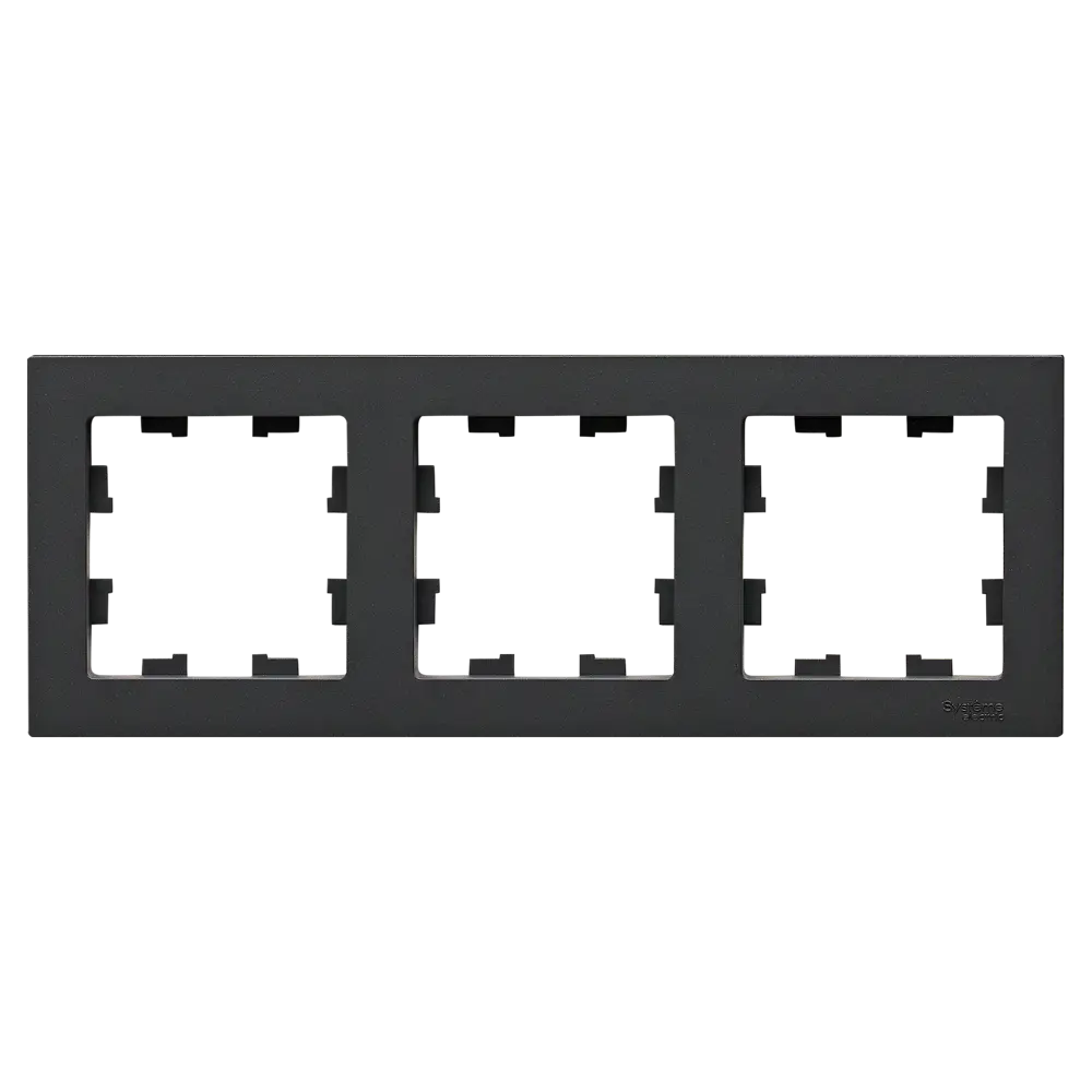 Рамка Systeme Electric AtlasDesign 3 поста цвет базальт 89457204 STLM-2113056