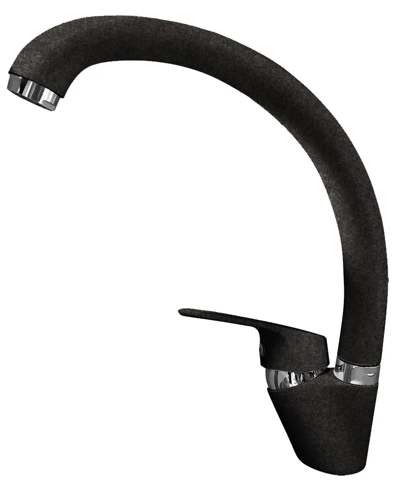 Кухонный смеситель Z-3323 черный GranFest QUARZ