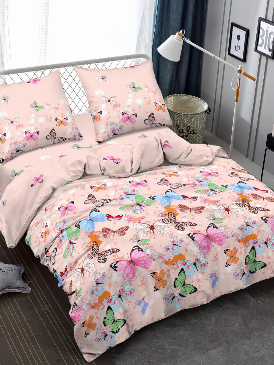 90332304 Постельное бельё Мако-сатин QR Butterflies Микрофибра 2 сп STLM-0188465 AMORE MIO