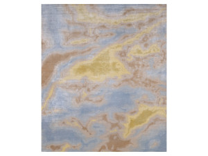 Шелковый прямоугольный ковер ручной работы